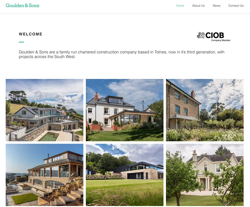 Goulden & Sons website image.