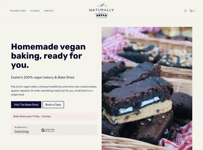Naturally Bread website image