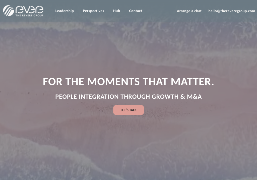 The Revere Group website image